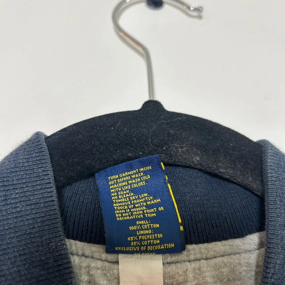 Vintage OshKosh B'gosh Kids Navy Varsity League Bomber Jacket Size‎ 2T